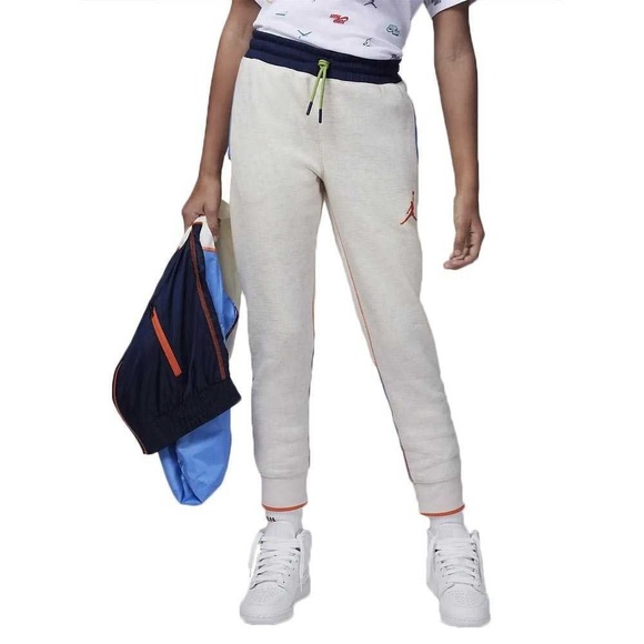 NWT Girls Jordan Color Blocked Fleece Pants / Sweatpants SZ: XL - Picture 1 of 14